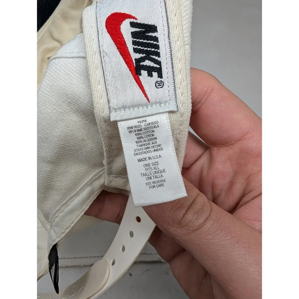 DISTRESSED Vintage 90s Nike Air Jordan  Black White Snapback Cap Made In USA